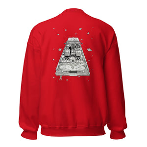 "Hitchhiking in the Wrong Galaxy" - Sweatshirt with Back Print