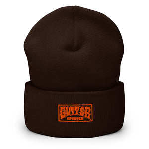 Gutter Sporter - Cuffed Beanie - Orange Embroidery