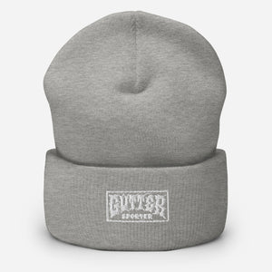 Gutter Sporter - Cuffed Beanie - White Embroidery